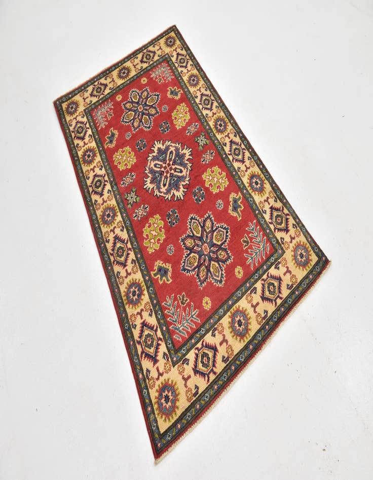 Detail image of  3' 2 x 5'  Hand Knotted Kazak Rug