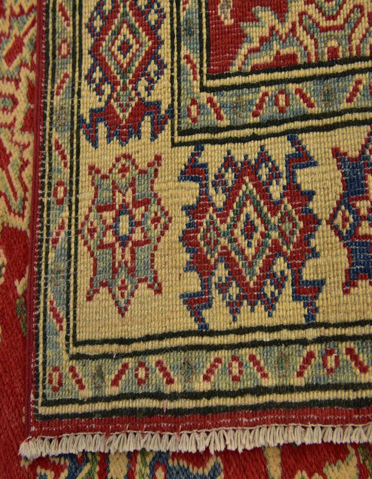 Detail image of  4' x 5' 9  Hand Knotted Kazak Rug