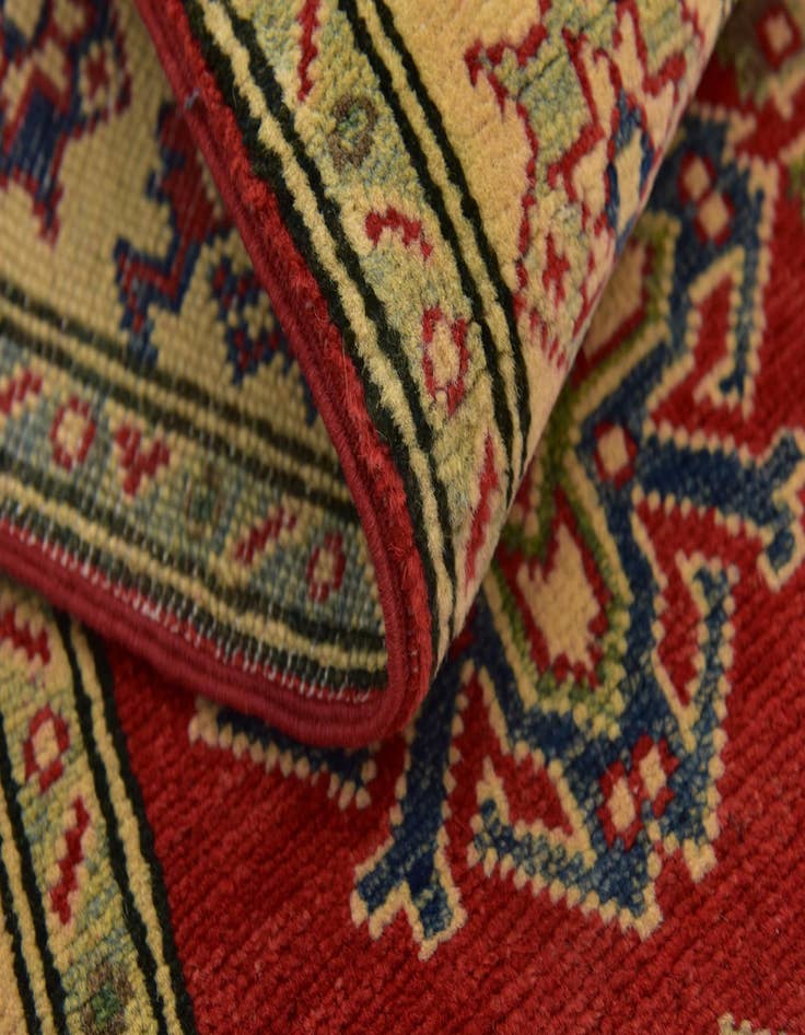 Detail image of  4' x 5' 9  Hand Knotted Kazak Rug