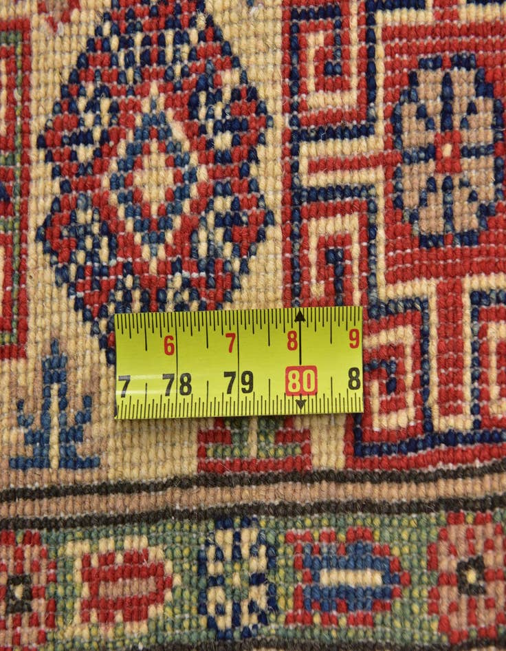 Detail image of  4' x 5' 10  Hand Knotted Kazak Rug