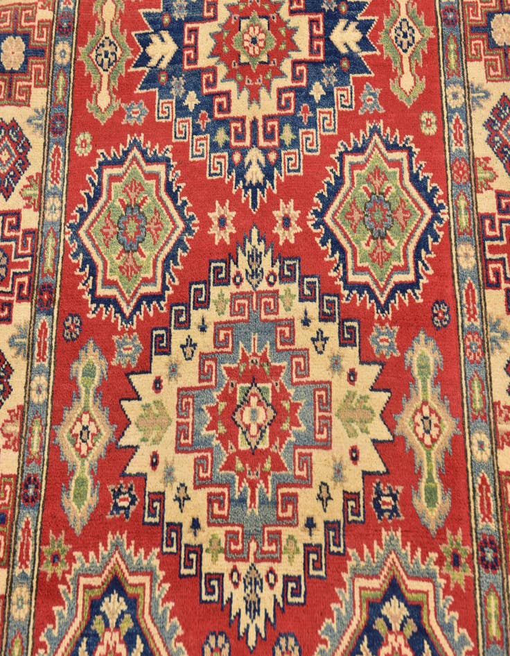 Detail image of  4' x 5' 10  Hand Knotted Kazak Rug