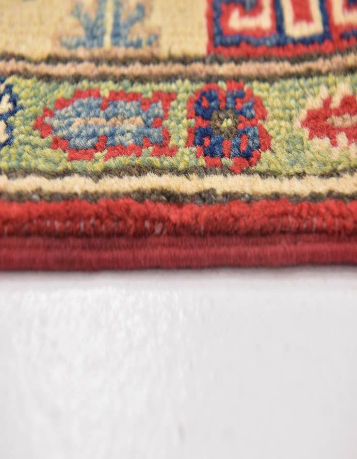 Detail image of  4' x 5' 10  Hand Knotted Kazak Rug