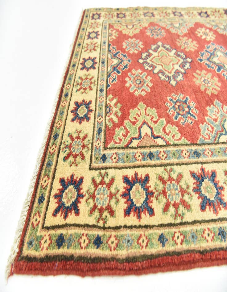 Detail image of  2' 9 x 4' 3  Hand Knotted Kazak Rug