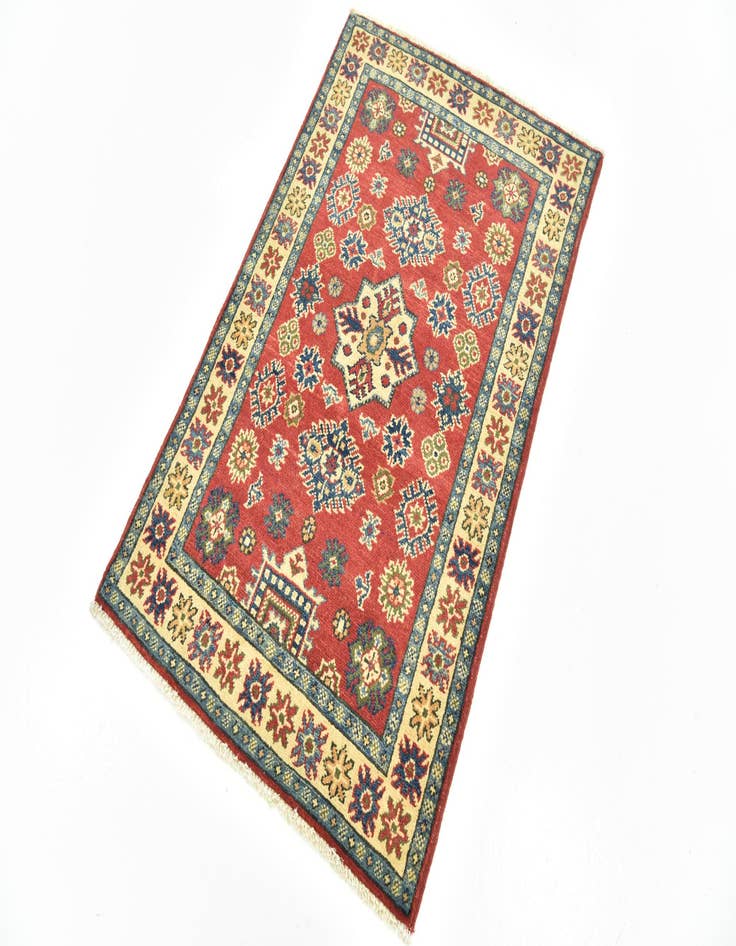 Detail image of  2' 7 x 4'  Hand Knotted Kazak Rug