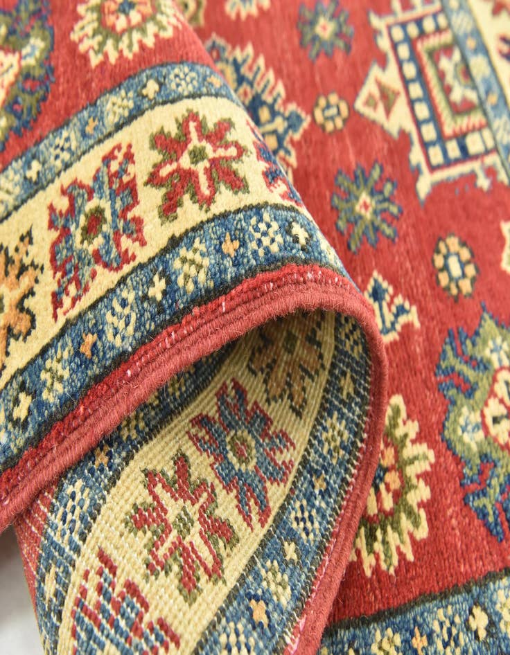 Detail image of  2' 7 x 4'  Hand Knotted Kazak Rug