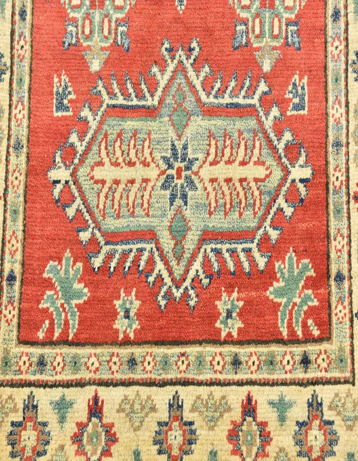 Detail image of  2' 9 x 4' 4  Hand Knotted Kazak Rug