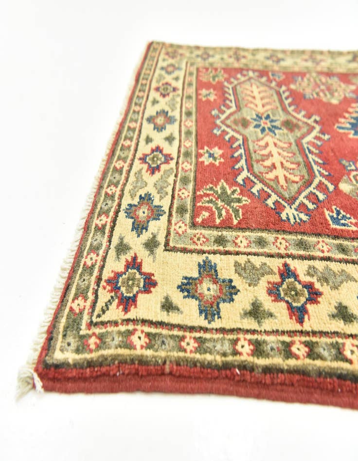 Detail image of  2' 9 x 4'  Hand Knotted Kazak Rug