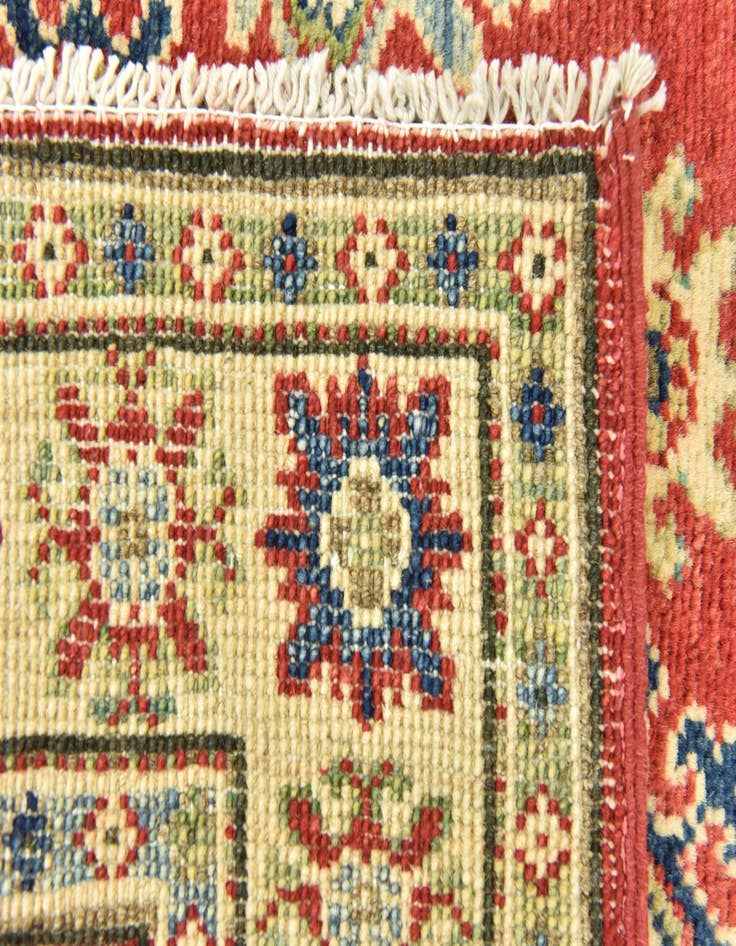 Detail image of  2' 10 x 4'  Hand Knotted Kazak Rug