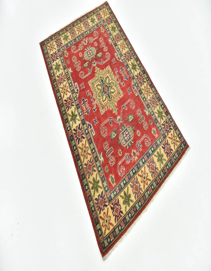 Detail image of  3' 4 x 5'  Hand Knotted Kazak Rug