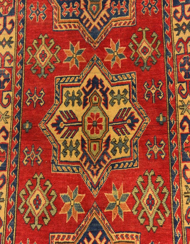 Detail image of  3' 5 x 4' 10  Hand Knotted Kazak Rug