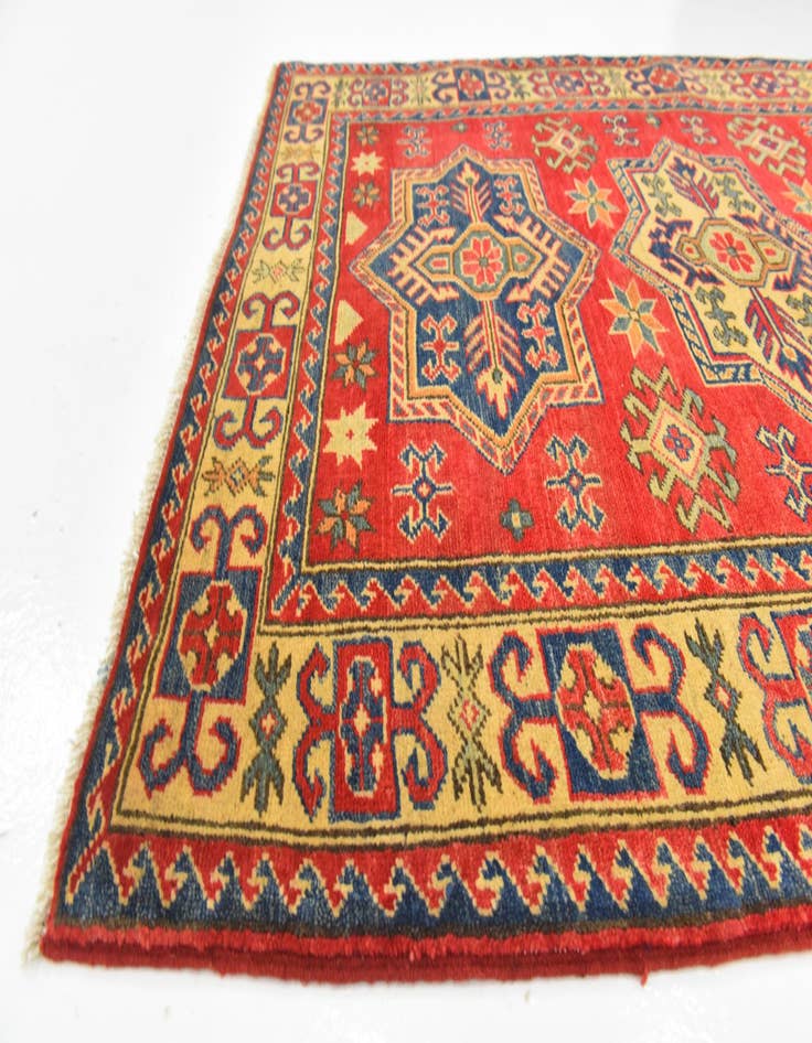 Detail image of  3' 5 x 4' 10  Hand Knotted Kazak Rug