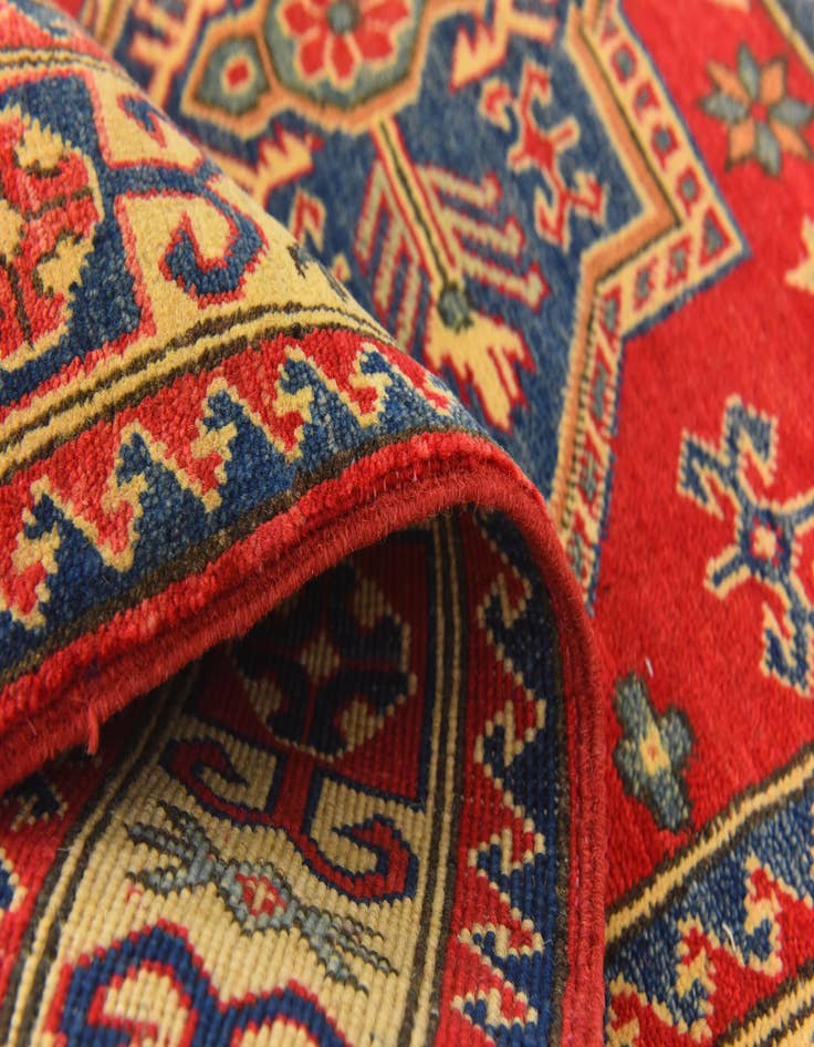 Detail image of  3' 5 x 4' 10  Hand Knotted Kazak Rug