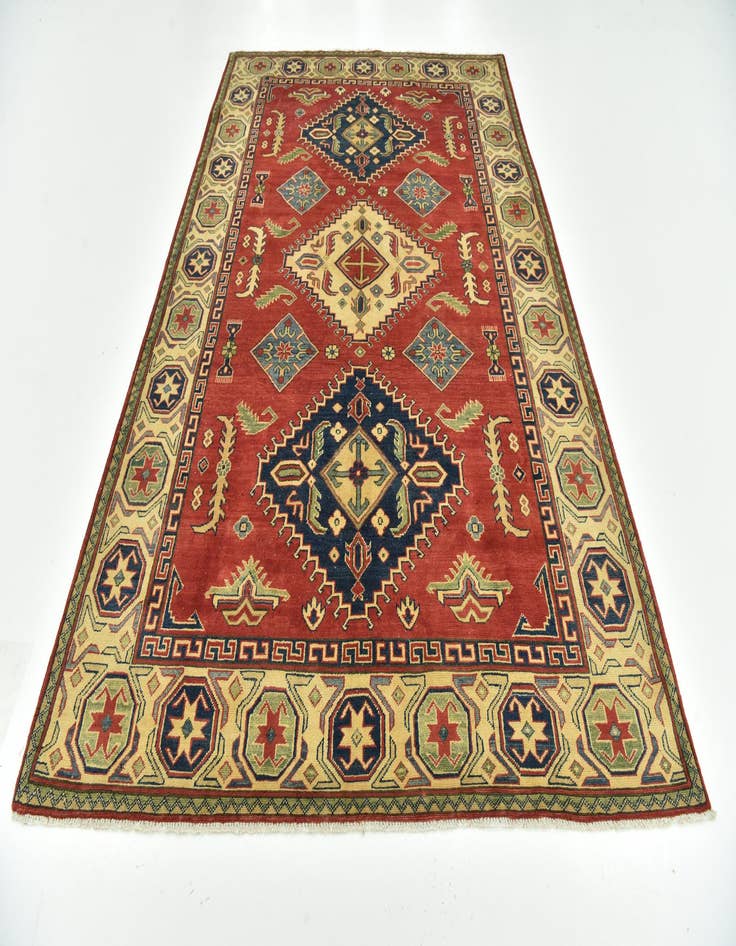 Detail image of  6' 8 x 10'  Hand Knotted Kazak Rug