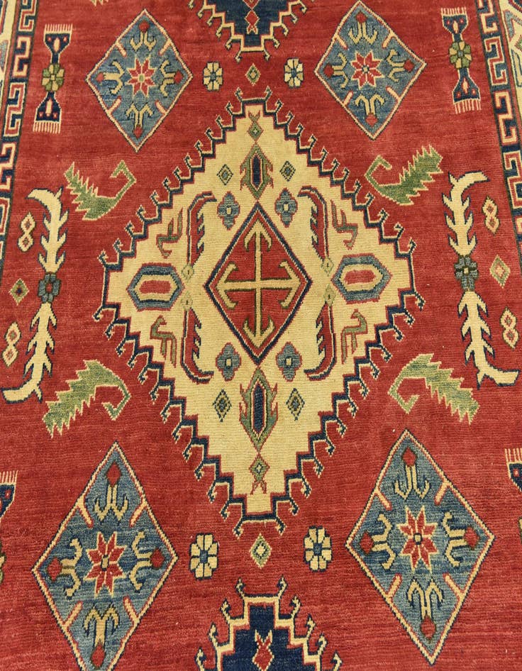Detail image of  6' 8 x 10'  Hand Knotted Kazak Rug