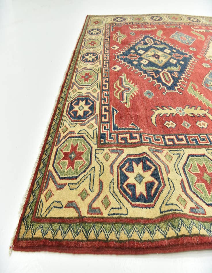 Detail image of  6' 8 x 10'  Hand Knotted Kazak Rug