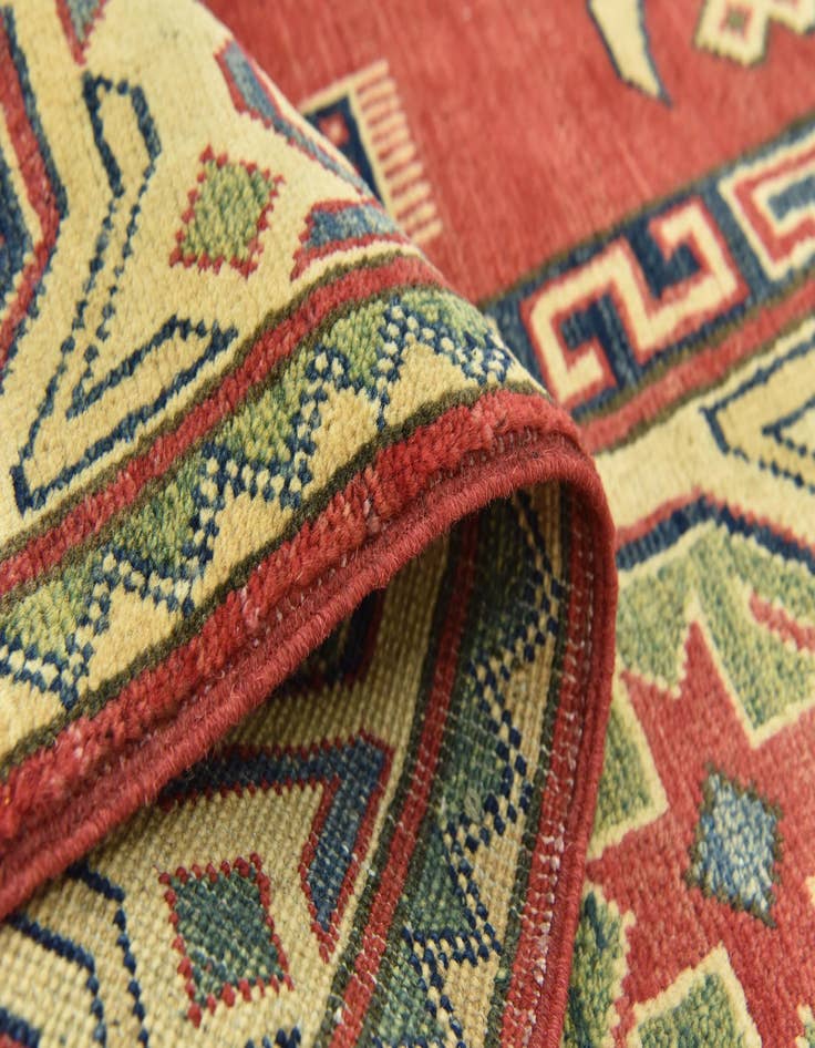 Detail image of  6' 8 x 10'  Hand Knotted Kazak Rug