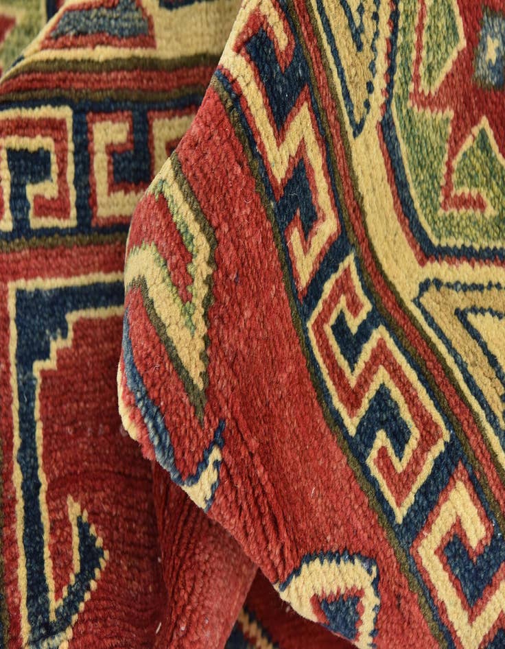 Detail image of  6' 8 x 10'  Hand Knotted Kazak Rug