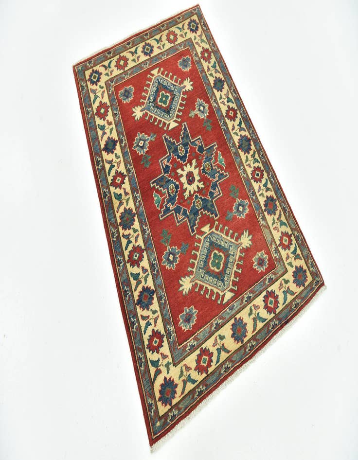 Detail image of  3' 5 x 4' 10  Hand Knotted Kazak Rug