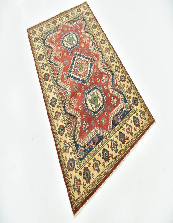 Detail image of  4' 2 x 6' 5  Hand Knotted Kazak Rug