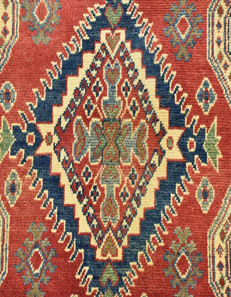 Detail image of  4' 2 x 6' 5  Hand Knotted Kazak Rug