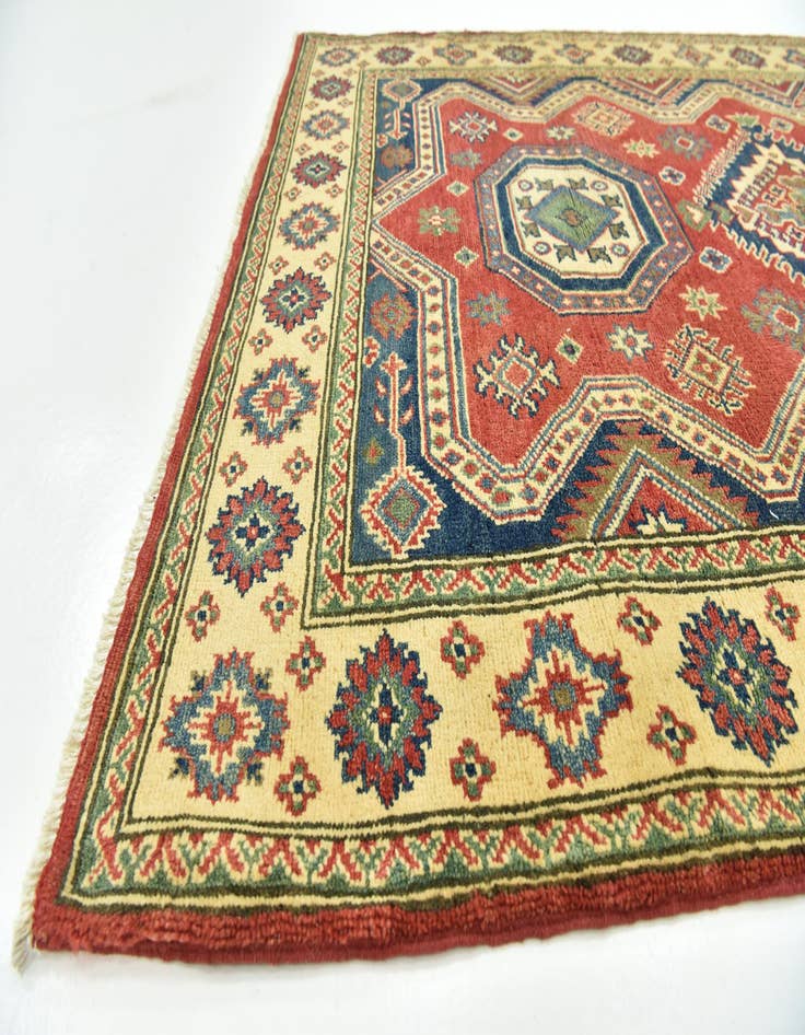 Detail image of  4' 2 x 6' 5  Hand Knotted Kazak Rug