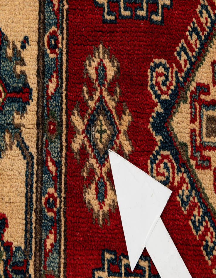 Detail image of  3' 4 x 5' 2  Hand Knotted Kazak Rug