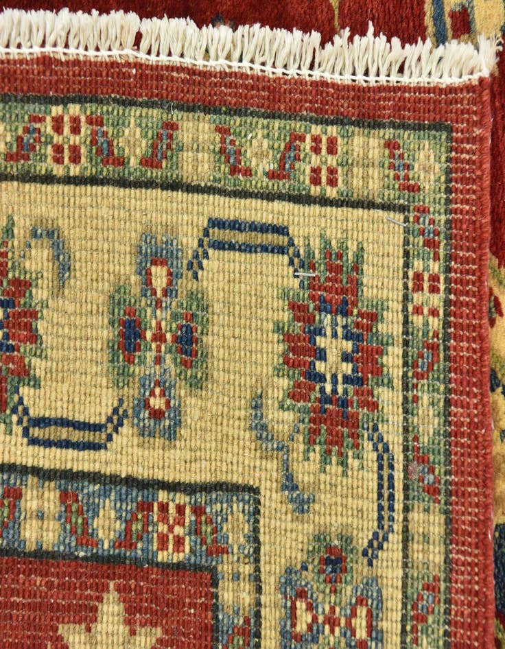 Detail image of  3' 4 x 5'  Hand Knotted Kazak Rug
