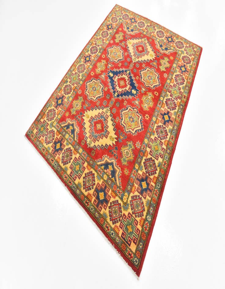 Detail image of  5' 2 x 6' 6  Hand Knotted Kazak Rug