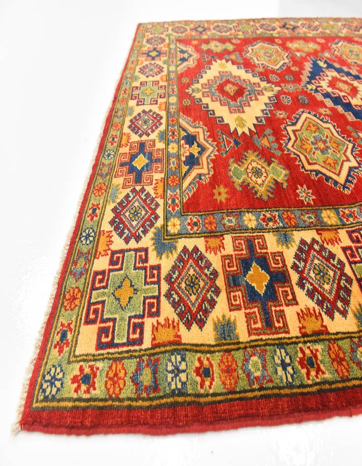 Detail image of  5' 2 x 6' 6  Hand Knotted Kazak Rug
