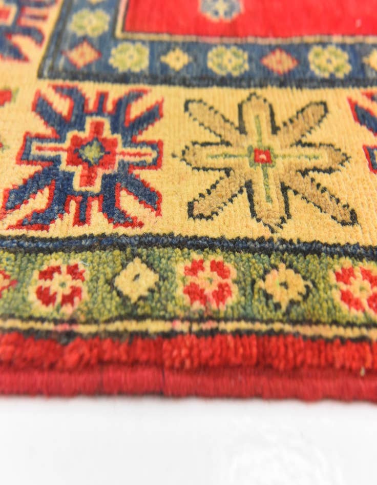 Detail image of  5' x 6' 6  Hand Knotted Kazak Rug