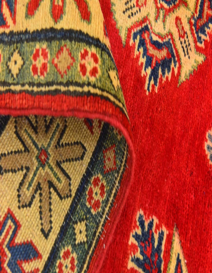 Detail image of  5' x 6' 6  Hand Knotted Kazak Rug