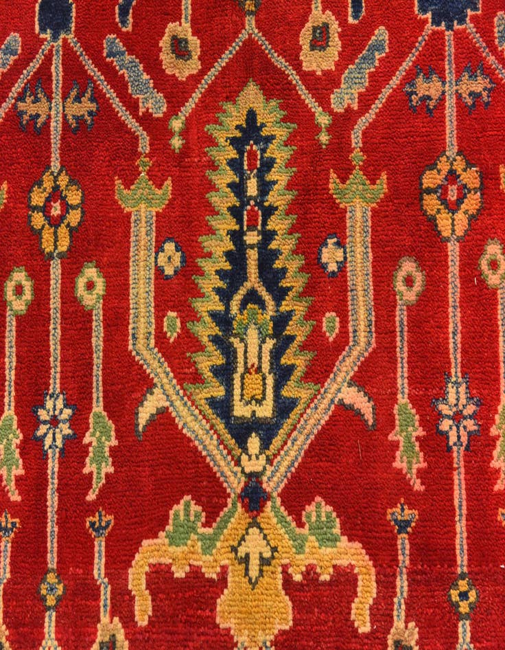 Detail image of  5' x 6' 6  Hand Knotted Kazak Rug