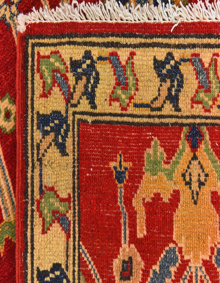 Detail image of  5' x 6' 6  Hand Knotted Kazak Rug