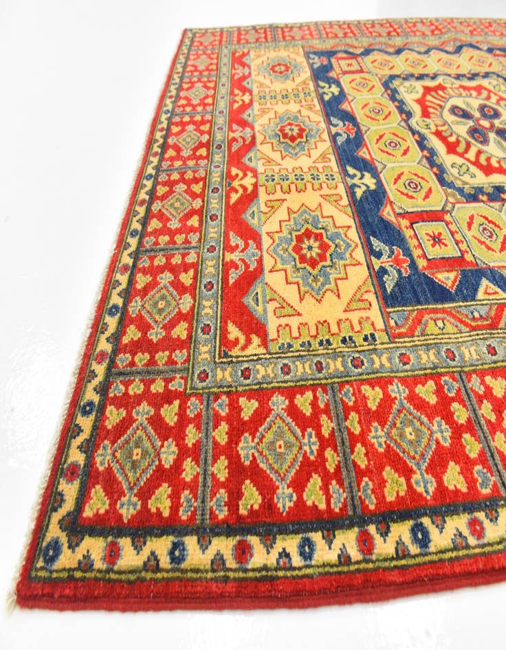 Detail image of  5' x 6' 8  Hand Knotted Kazak Rug