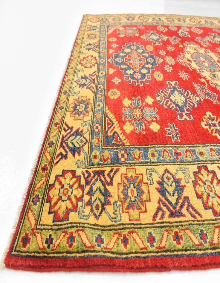 Detail image of  5' 3 x 6' 9  Hand Knotted Kazak Rug