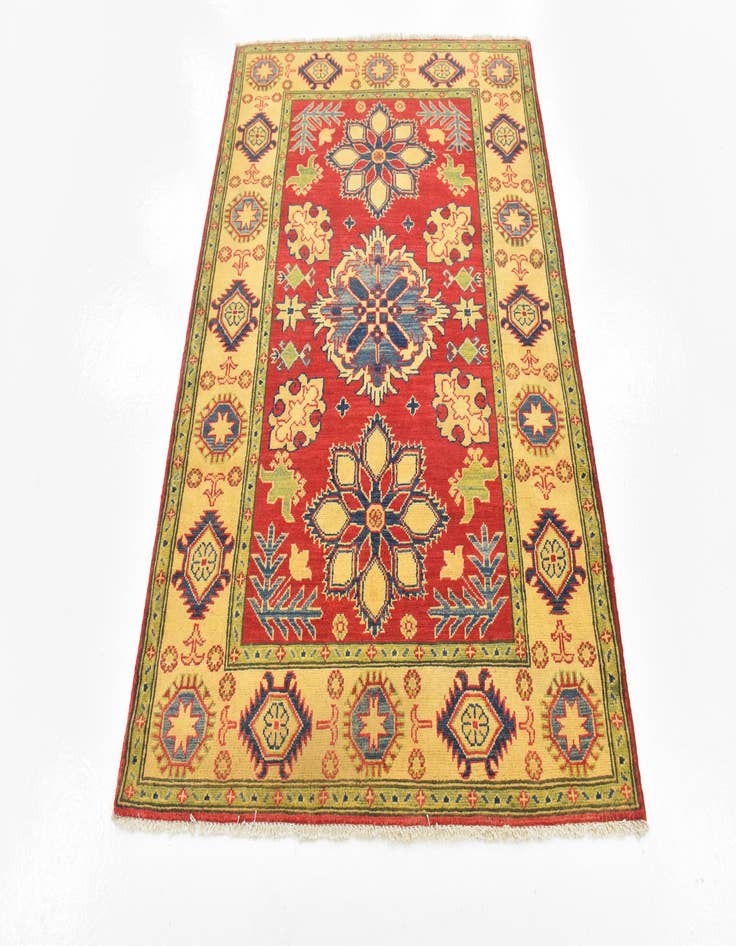 Detail image of  4' 2 x 5' 9  Hand Knotted Kazak Rug