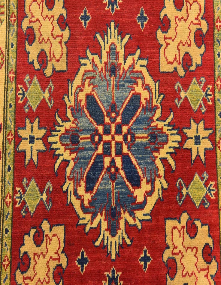 Detail image of  4' 2 x 5' 9  Hand Knotted Kazak Rug