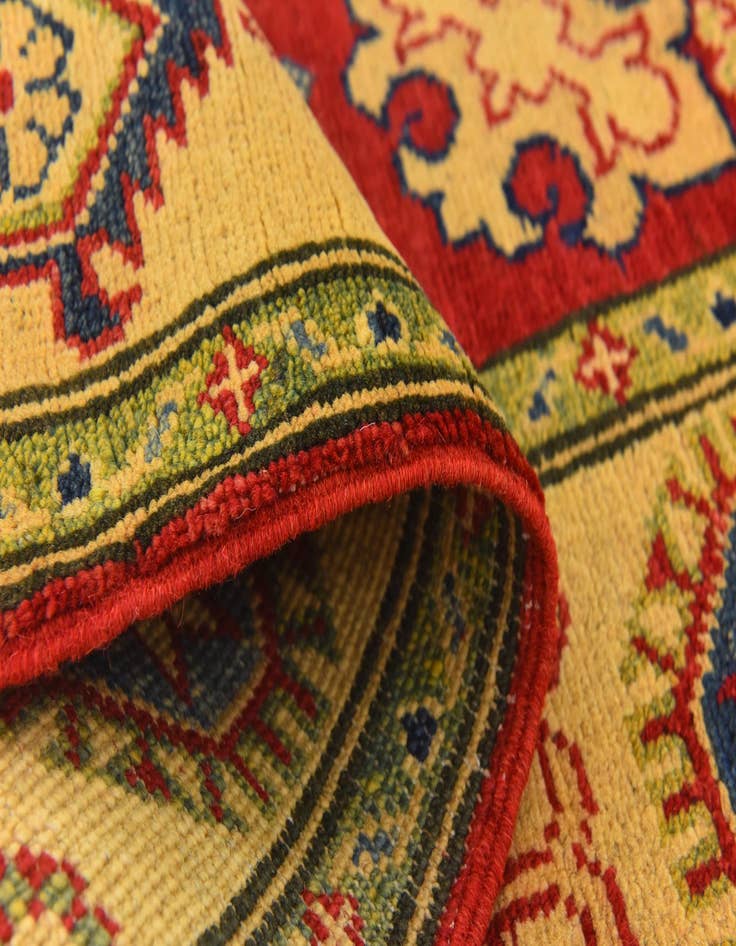 Detail image of  4' 2 x 5' 9  Hand Knotted Kazak Rug