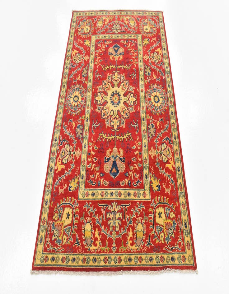 Detail image of  4' x 5' 10  Hand Knotted Kazak Rug