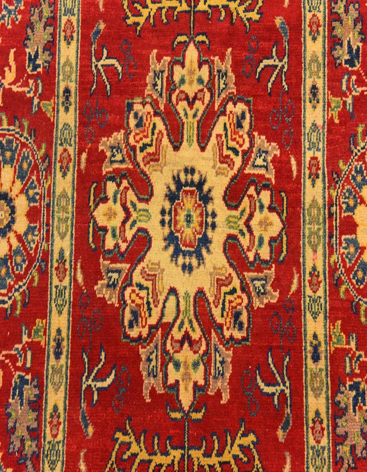 Detail image of  4' x 5' 10  Hand Knotted Kazak Rug