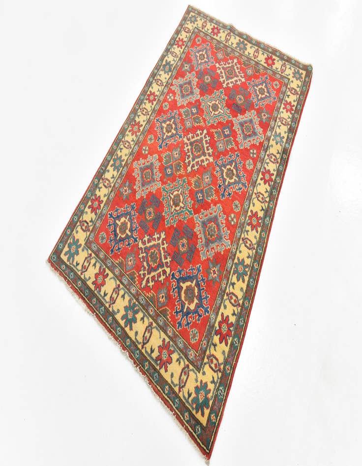 Detail image of  3' 9 x 5' 10  Hand Knotted Kazak Rug