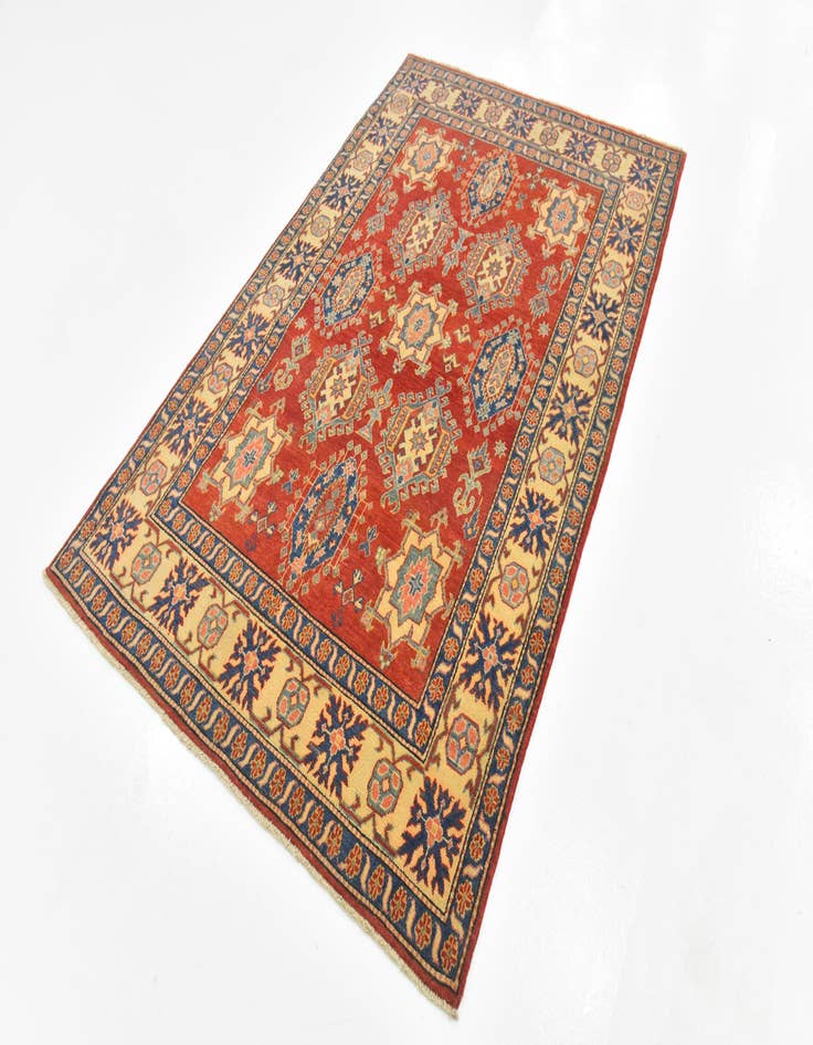 Detail image of  4' 10 x 7' 4  Hand Knotted Kazak Rug