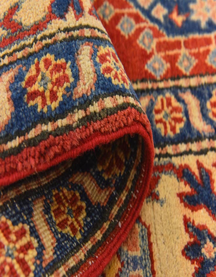Detail image of  4' 10 x 7' 4  Hand Knotted Kazak Rug