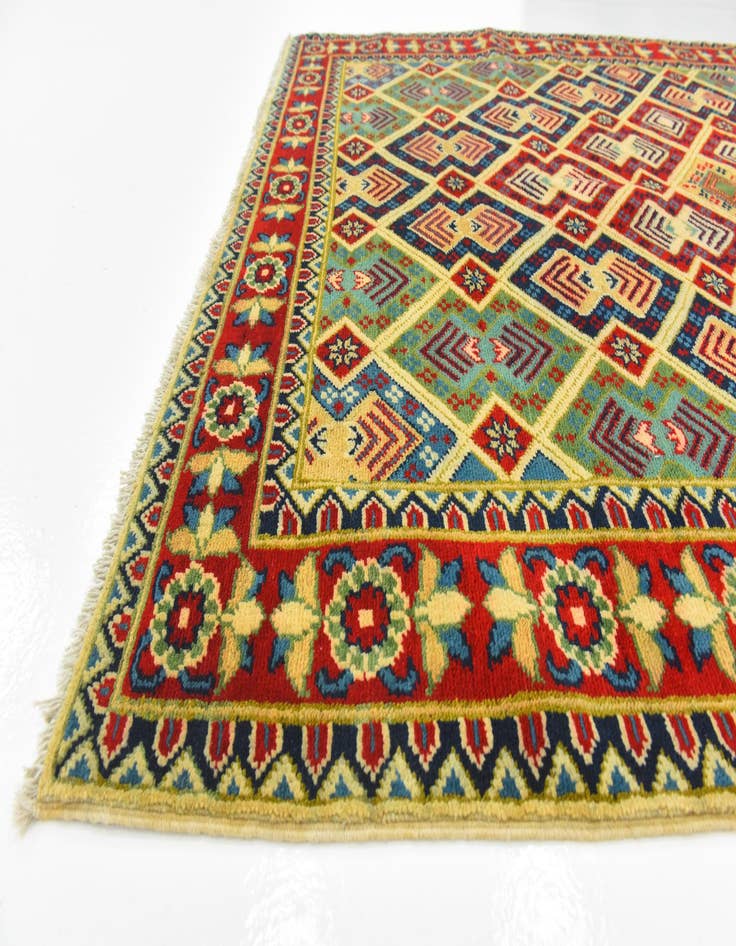 Detail image of  5' 2 x 6' 7  Hand Knotted Kazak Rug