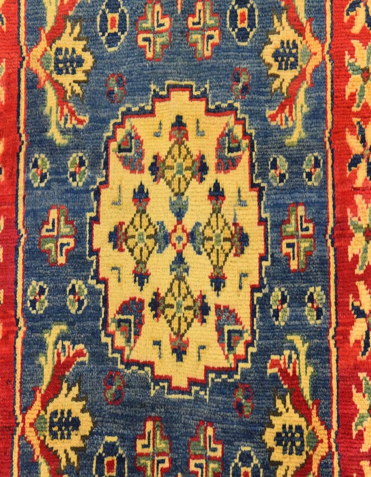Detail image of  4' x 5' 7  Hand Knotted Kazak Rug