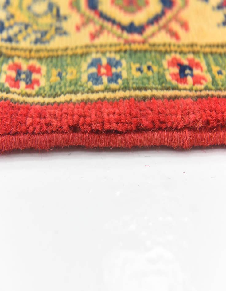 Detail image of  4' x 5' 7  Hand Knotted Kazak Rug