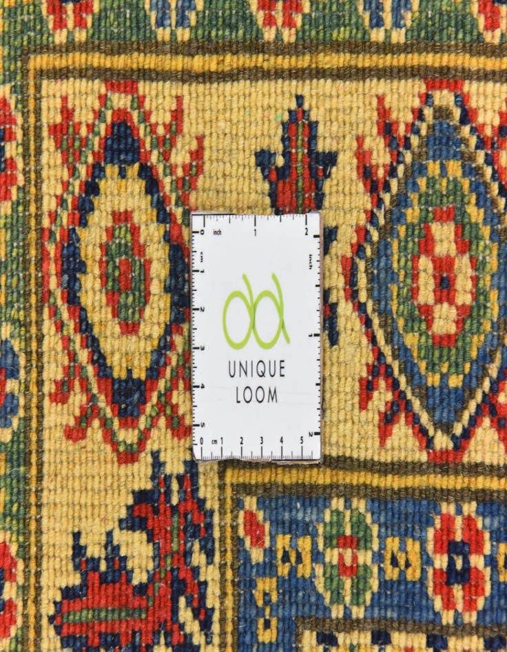 Detail image of  4' x 5' 7  Hand Knotted Kazak Rug