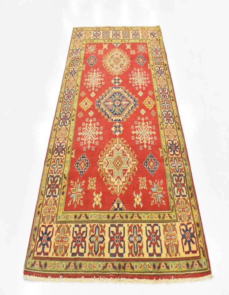 Detail image of  4' 1 x 6'  Hand Knotted Kazak Rug