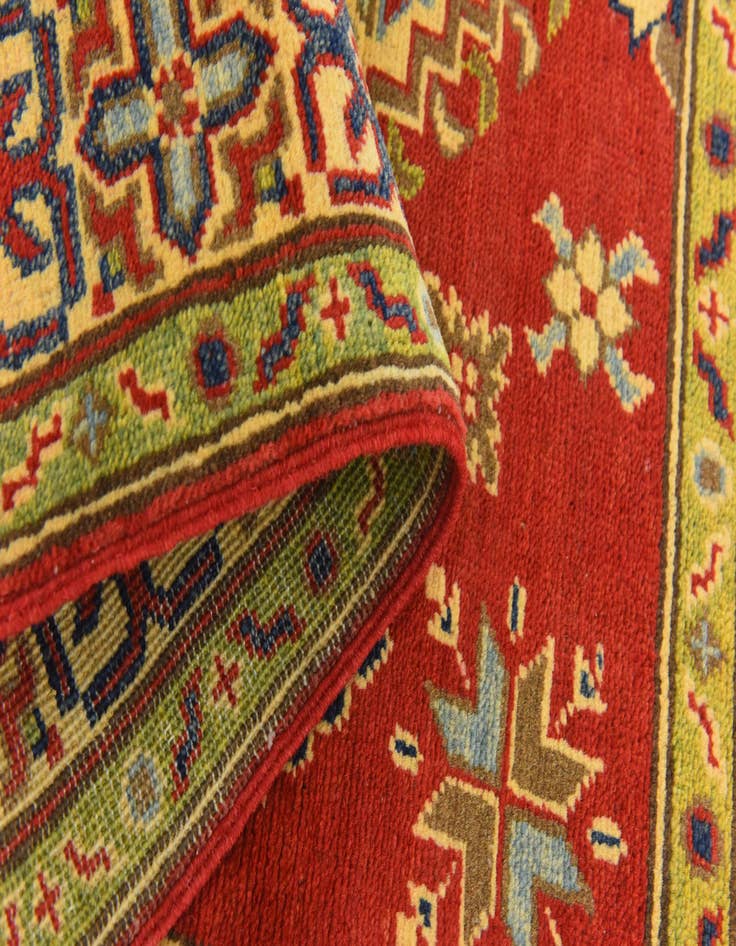 Detail image of  4' 1 x 6'  Hand Knotted Kazak Rug