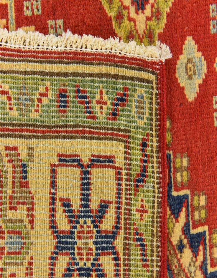 Detail image of  4' 1 x 6'  Hand Knotted Kazak Rug